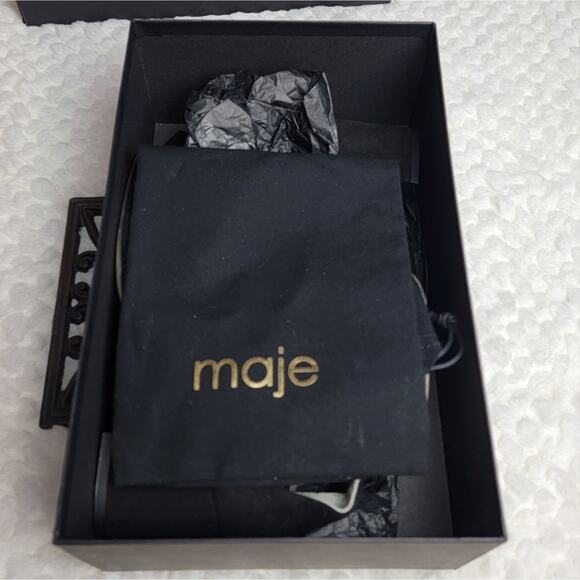 NIB Maje Faria Pumps in Black Suede, Sz 37 / US 6-6.5 - Picture 8 of 13
